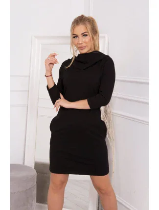 Šaty s kapucňou a vreckami čierne Šaty s kapucňou a vreckami čierne
