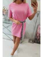 Šaty s ozdobným pásikom svetlo ružové Šaty s ozdobným pásikom svetlo ružové