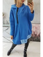 Zateplená mikina so zipsom nevädzovo modrá Zateplená mikina so zipsom nevädzovo modrá