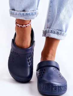 Damskie Lekkie Klapki Chodaki Big Star II275002 Granatowe