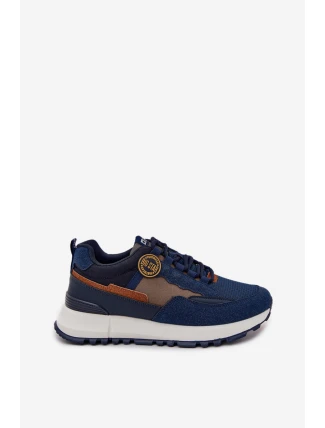 Buty Sportowe Sneakersy Męskie Big Star RR174279 HI-POLY SYSTEM Granatowe