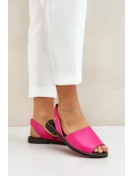 Skórzane Wsuwane Sandały Zazoo 40327 Fuksja
