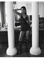 Dámska zvodná košieľka Nightly Blue Chemise tmavomodrá - Obsessive