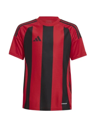 Adidas Striped 24 Detské tričko červeno-čierne IW2131