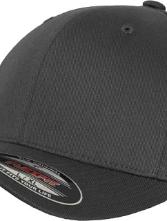 Flexfit 6277 6-panelová čiapka Flexfit Wooly Combed 55.6277 tmavošedá