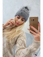 Čiapka K168 tmavo šedá