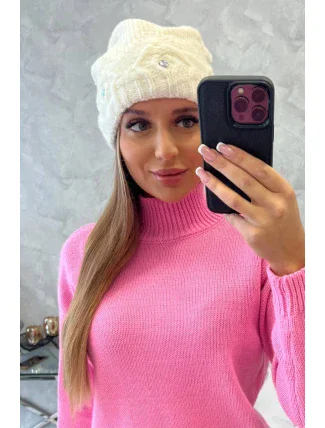 Dámska čiapka Ramona K383 ecru