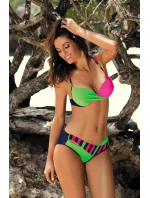 Tamara Blu Scuro-Blight Green-Rosa Šokujúce plavky M-399 (3) - Marko
