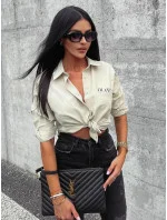 Dámska košeľa 286144 khaki - Ola Voga Dámska košeľa 286144 khaki - Ola Voga
