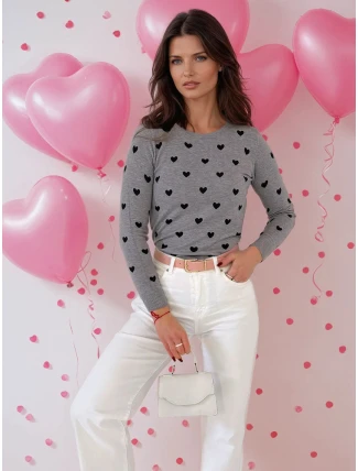 Dámsky sveter FREYJA sivý FashionStreet MY2049