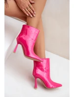 Lakierowane Botki Na Szpice Wsuwane Fuksja Seliri