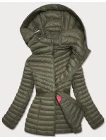 Vypasovaná dámska bunda v khaki farbe (GT-212) Vypasovaná dámska bunda v khaki farbe (GT-212)