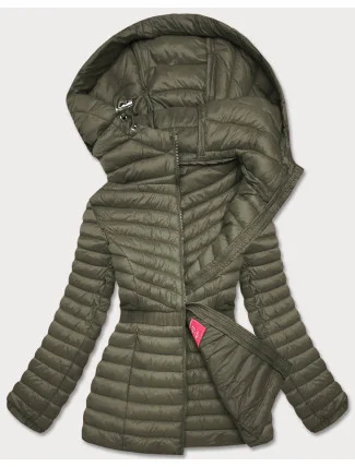 Vypasovaná dámska bunda v khaki farbe (GT-212) Vypasovaná dámska bunda v khaki farbe (GT-212)