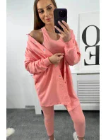 3-dielny set blúzka, top a legíny marhuľová 3-dielny set blúzka, top a legíny marhuľová