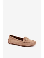 Dámske klasické semišové mokasíny Khaki Corinell