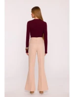 M874 Nohavice s rozšírenými nohavicami - béžové