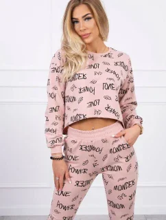 Statement set tmavo púdrovo ružový