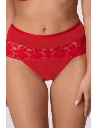 Vysoký spodný diel plaviek Laura červená