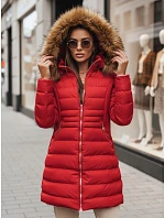 Dámska zimná bunda TERIS červená FashionStreet TY3097 Dámska zimná bunda TERIS červená FashionStreet TY3097