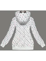 Teplá mikina na zips s kotvami biela (2307) Teplá mikina na zips s kotvami biela (2307)