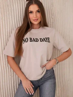 Bavlnená blúzka No Bad Days béžová