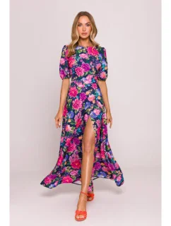 M858 Maxi šaty s odhaleným chrbtom - model 1