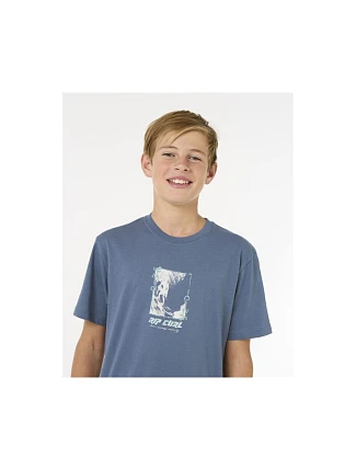 Tričko RIP CURL Raw Energy Frame Tee – chlapčenské, tmavomodré Tričko RIP CURL Raw Energy Frame Tee – chlapčenské, tmavomodré