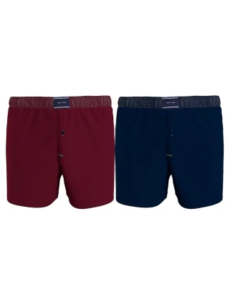 Pánske boxerky 2 pack UM0UM02188 - 0SD - Modrá, bordo - Tommy Hilfiger