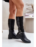 Zateplené čižmy ASA62-112 black - Jezzi