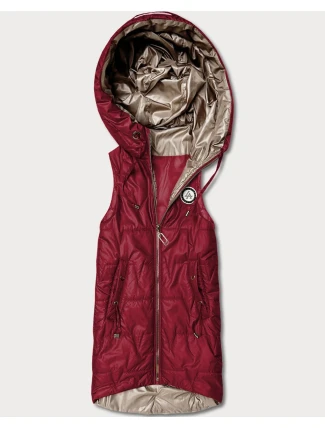 Tenké bez rukávov s kontrastným lemovaním Goodlookin Dark Red (B8583-27) Tenké bez rukávov s kontrastným lemovaním Goodlookin Dark Red (B8583-27)