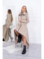 Zateplené šaty s dlhšími bokmi svetlo béžovej Zateplené šaty s dlhšími bokmi svetlo béžovej