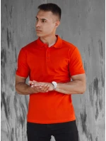 FashionStreet oranžová pánska polokošeľa PX0609