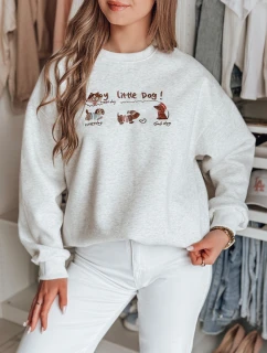 Dámska nadrozmerná mikina s jazvečíkmi JAMNIKOVE sivá FashionStreet BY1499
