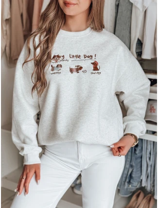 Dámska nadrozmerná mikina s jazvečíkmi JAMNIKOVE sivá FashionStreet BY1499 Dámska nadrozmerná mikina s jazvečíkmi JAMNIKOVE sivá FashionStreet BY1499