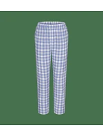 Nohavice Mix & Match Tapered Trouser Flannel 02 X bielo-modré White / Blue – TRIUMPH Nohavice Mix & Match Tapered Trouser Flannel 02 X bielo-modré White / Blue – TRIUMPH