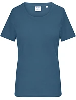 Daiber 8039 Dámske bio tričko s jemným žebrovaním 02.8039 dusty blue