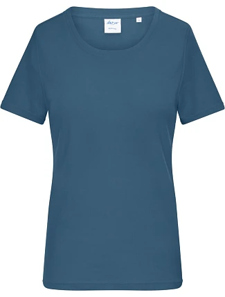 Daiber 8039 Dámske bio tričko s jemným žebrovaním 02.8039 dusty blue