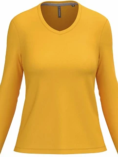 Kariban K 382 Dámske tričko s výstrihom do V a dlhými rukávmi 20.K382 yellow