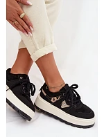 Dámske tenisky na platforme Florinda black Dámske tenisky na platforme Florinda black