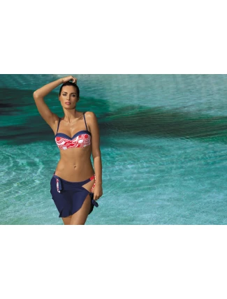 Plavky Marina Blu Scuro M-290 námornícka modro-červená (118) - Marko