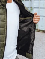 Pánska prechodná prešívaná zelená bunda FashionStreet TX3408z Pánska prechodná prešívaná zelená bunda FashionStreet TX3408z