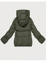 Prešívaná dámska prechodná bunda v khaki farbe (B6118/B6119-11) Prešívaná dámska prechodná bunda v khaki farbe (B6118/B6119-11)