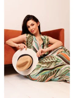 B283 Maxi šaty s potlačou - model 4