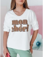 Dámska bavlnená blúzka s potlačou CHERINO biela FashionStreet RY2828 Dámska bavlnená blúzka s potlačou CHERINO biela FashionStreet RY2828