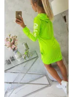 Biele zelené neónové šaty