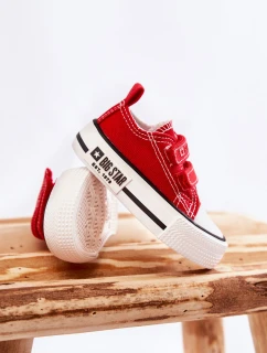 Detské látkové tenisky so suchým zipsom BIG STAR KK374076 Red