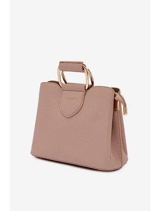 Malá kabelka Kufřík z eko kůže tmavě béžová Lorielle