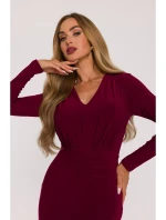 Dámske šaty M891 Bordeaux - MOE Dámske šaty M891 Bordeaux - MOE