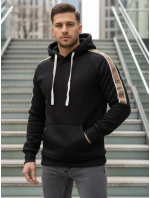Pánska mikina s kapucňou čierna FashionStreet BX5941 Pánska mikina s kapucňou čierna FashionStreet BX5941