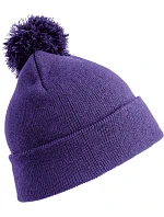 Result Headwear RC 028X Pletená čiapka s bambulou 28.028X fialová